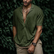 Elegant Men's Shirt with V-Neck and Buttons | Hank LARISCOTT