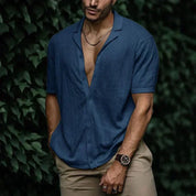 Elegant Men's Shirt with V-Neck and Buttons | Hank LARISCOTT