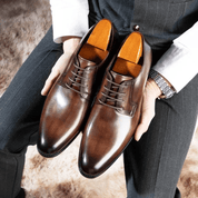 Italian Derby Lace-Up Leather Dress Shoes for Men | Ortwin LARISCOTT