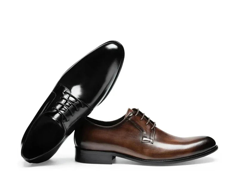 Italian Derby Lace-Up Leather Dress Shoes for Men | Ortwin LARISCOTT