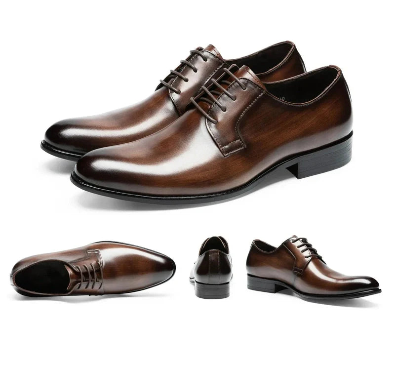 Italian Derby Lace-Up Leather Dress Shoes for Men | Ortwin LARISCOTT