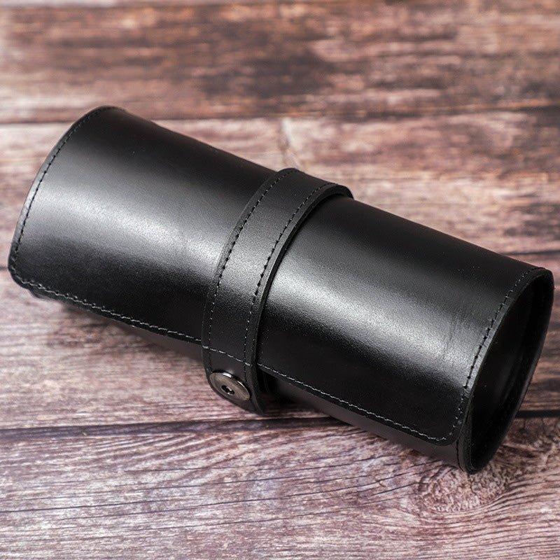 Leather Black Watch Roll Case for 3 Watches | Namid LARISCOTT