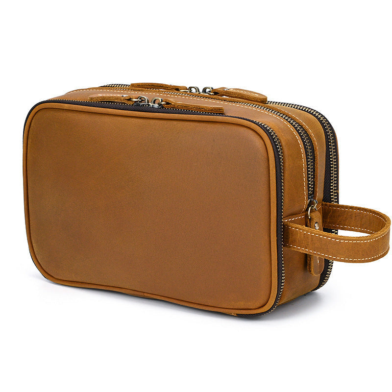 Leather Travel Cosmetic Bag with Large Capacity | Manlius LARISCOTT