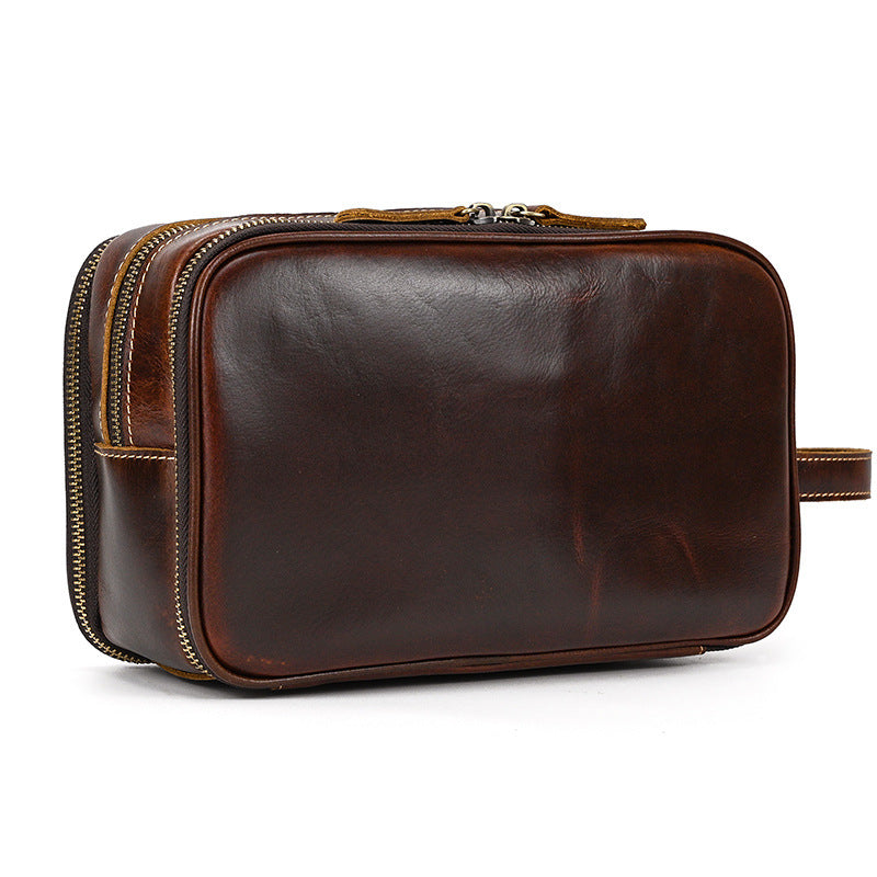 Leather Travel Cosmetic Bag with Large Capacity | Manlius LARISCOTT