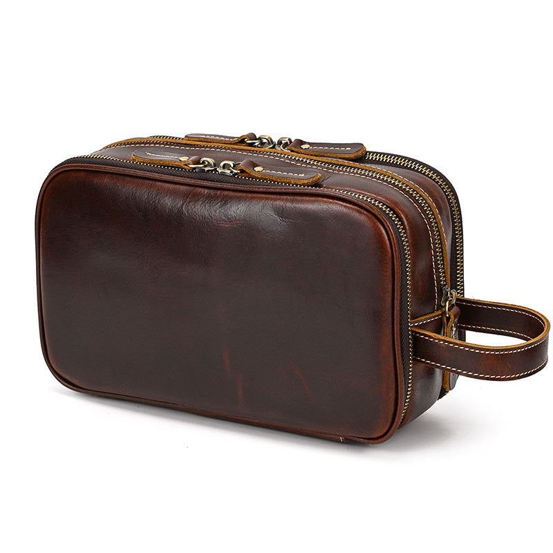 Leather Travel Cosmetic Bag with Large Capacity | Manlius LARISCOTT