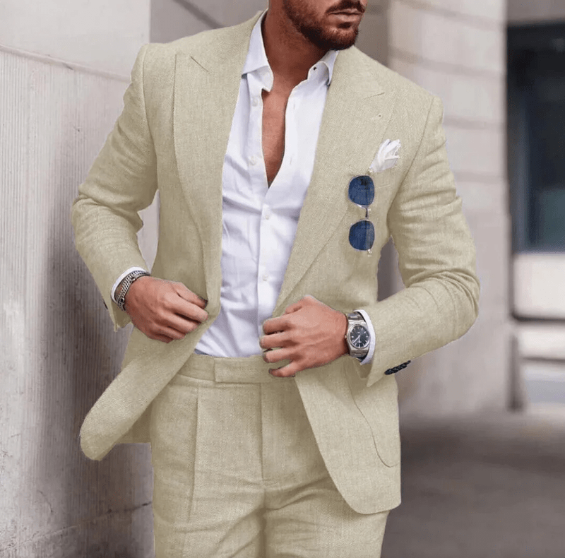 Linen Suits for Men with Two Buttons | Lenard LARISCOTT