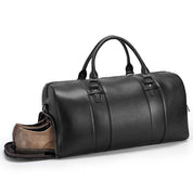 Modern Man Travel Bag Leather Black | Alcyon LARISCOTT