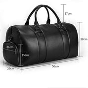 Modern Man Travel Bag Leather Black | Alcyon LARISCOTT