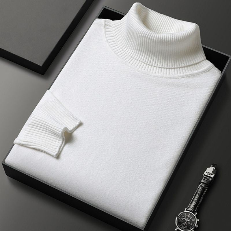 Turtleneck Sweater - Cashmere-Cotton Blend for Men | Elyon LARISCOTT