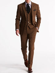 Tweed Smoking Suits for Men, Three-Piece Set | Leann LARISCOTT