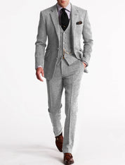 Tweed Smoking Suits for Men, Three-Piece Set | Leann LARISCOTT