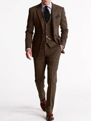 Tweed Smoking Suits for Men, Three-Piece Set | Leann LARISCOTT